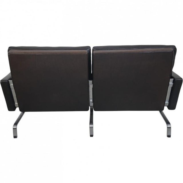 PK31 2-Seater Sofa in Black Elegance Leather by Poul Kjærholm, 2006 For Sale - Image 13 of 18