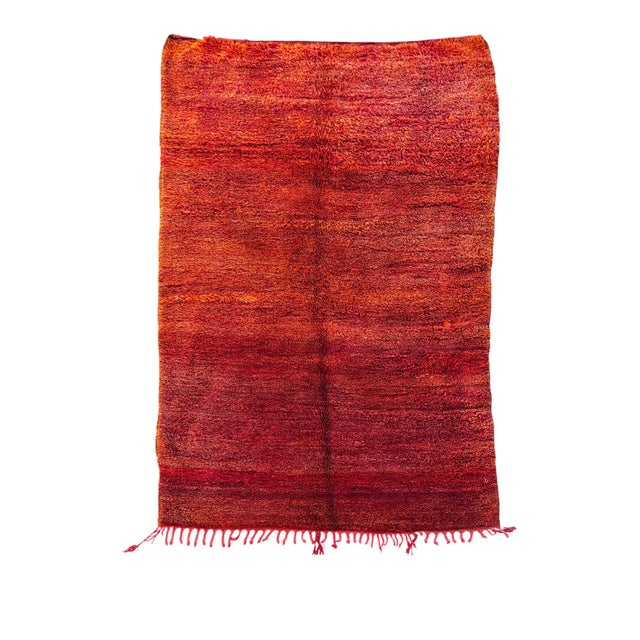 Maroon Moroccan Berber Rug, 1990 For Sale - Image 8 of 8