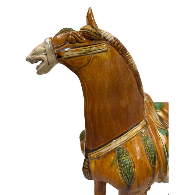 Ceramic Mid-20th Century Chinese Ceramic Tang SanCai (Tri Color)Horse For Sale - Image 7 of 15