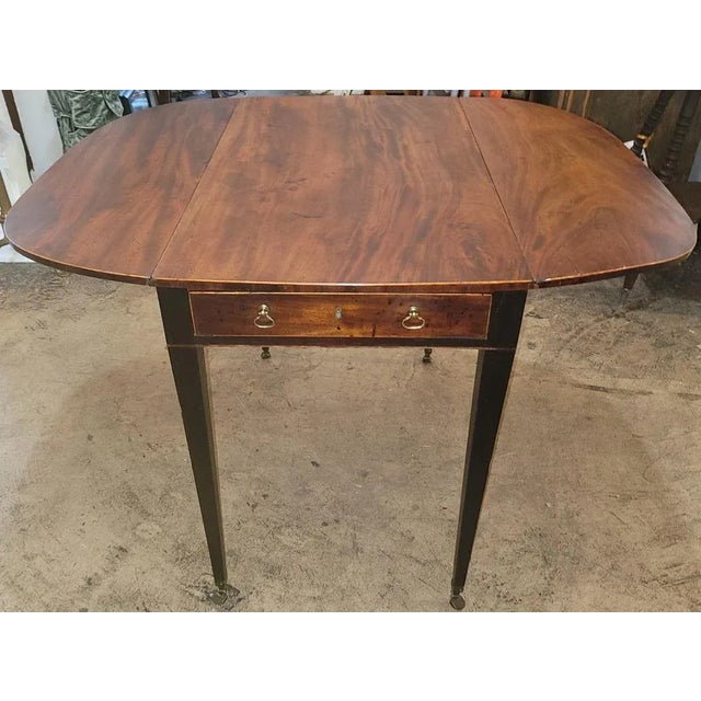 Chestnut 18c Irish Georgian Mahogany Pembroke Table For Sale - Image 8 of 12