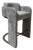 Indigo Upholstered Counter Chair in Dark Gray with Brass Base For Sale
