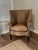 Mid-Century Modern Stanford Furniture Leather Wingback Accent Chair – Cognac Full-Grain Leather For Sale - Image 3 of 11