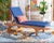 2020s Newport Lounge Chair with Side Table - Natural/Navy with Contrast Piping For Sale - Image 5 of 12