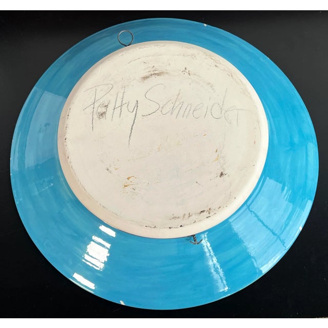 Vintage 1980's Postmodern Abstract Colorful Wall Charger For Sale In Providence - Image 6 of 7