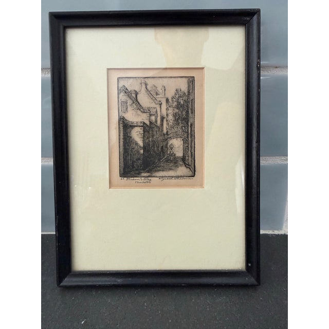 American "St. Michael's Alley" by Renowned Charleston Artist Elizabeth O'Neill Verner (1883-1979) For Sale - Image 3 of 4