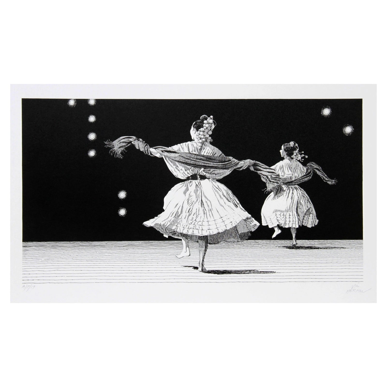 Vic Herman, Dancers Of Guanajuato, Lithograph | Chairish