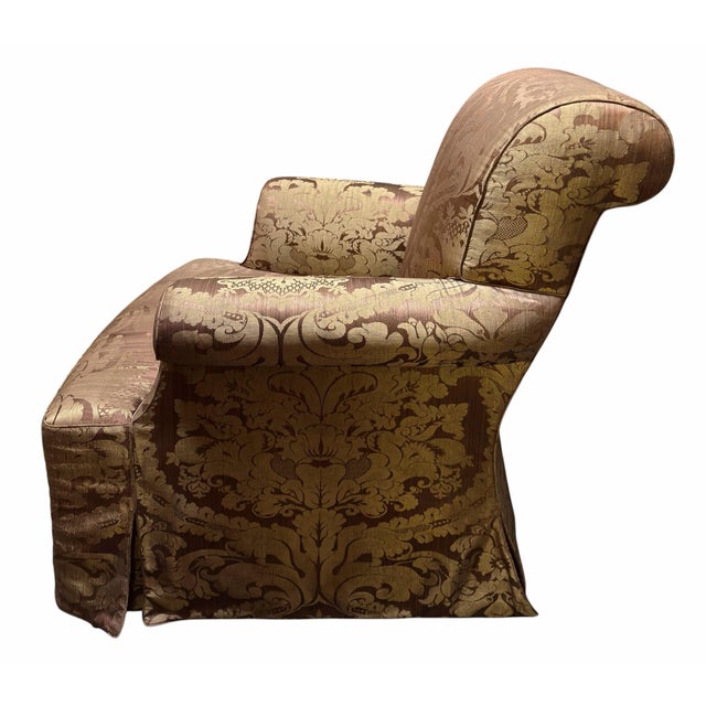 2010s Rose Tarlow Melrose House Fully Upholstered Swivel Club Chair For Sale - Image 5 of 7