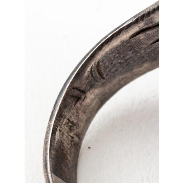 Mid 20th Century Native American Navajo Silver Turquoise Ring For Sale - Image 5 of 5