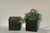 Pair Vintage Martha Sturdy Resin Cube Charcoal Grey Vases For Sale - Image 11 of 12