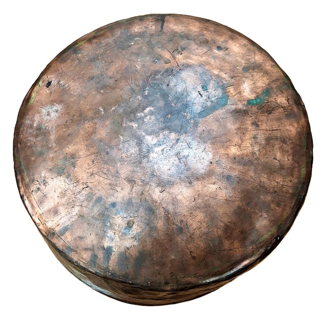 A Large 19th-Century Copper Apple Butter Cauldron With Iron Handle For Sale - Image 13 of 13