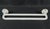 Vintage European French towel rack made of white enameled cast iron with a double bar layout. This style of rack was used...