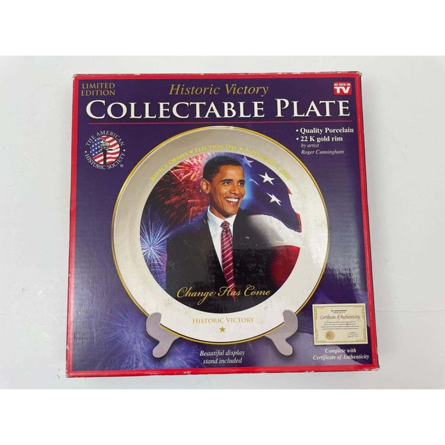 Barack Obama Historic Victory Collectible Plate Limited Edition 2008 For Sale - Image 10 of 14