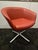 Modern Coalesse Bob Swivel Guest Chair in Red Leather For Sale - Image 3 of 8