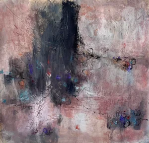 "Between Heaven and Earth, Nocturne" Contemporary Original Abstract Acrylic Painting by Stephanie Visser