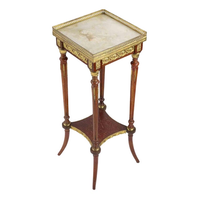 Italian Empire Style Altana Side Table in Wood and Metal, 19th Century For Sale