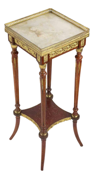 Italian Empire Style Altana Side Table in Wood and Metal, 19th Century