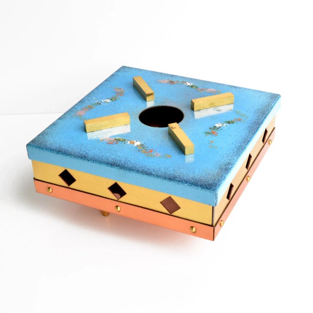 1960s 1960s Brass Enamel Heater, Germany For Sale - Image 5 of 10