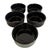 1970s Neo Art Deco Black Bowl & Coffee Mug 26 Piece Serverware Set by Waechtersbach For Sale - Image 5 of 11