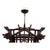 Chinese Carved Hardwood Three Light Lantern With Dragon Detail For Sale - Image 4 of 4