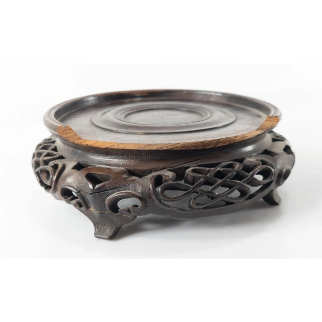 19th Century 19th Century Chinese Carved Rosewood Display Base or Stand For Sale - Image 5 of 12