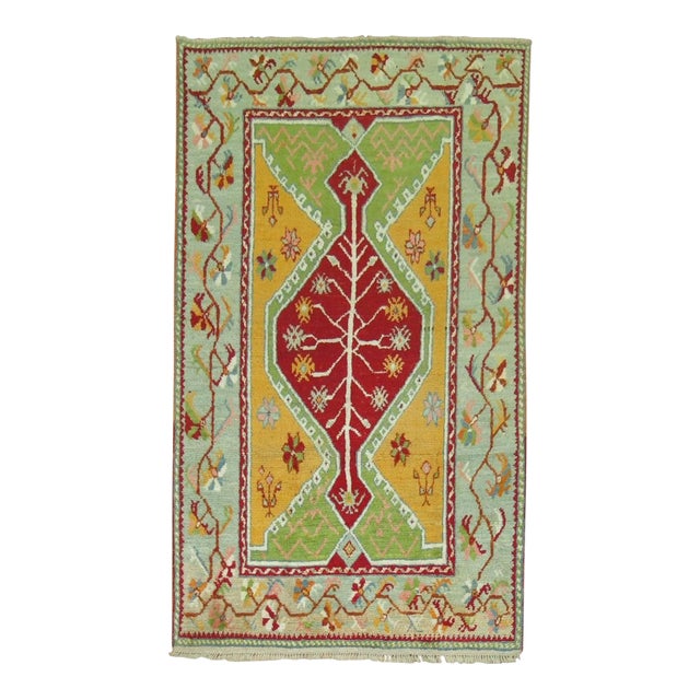 Early 20th Century Antique Turkish Ghiordes Rug - 3'9" x 6' For Sale