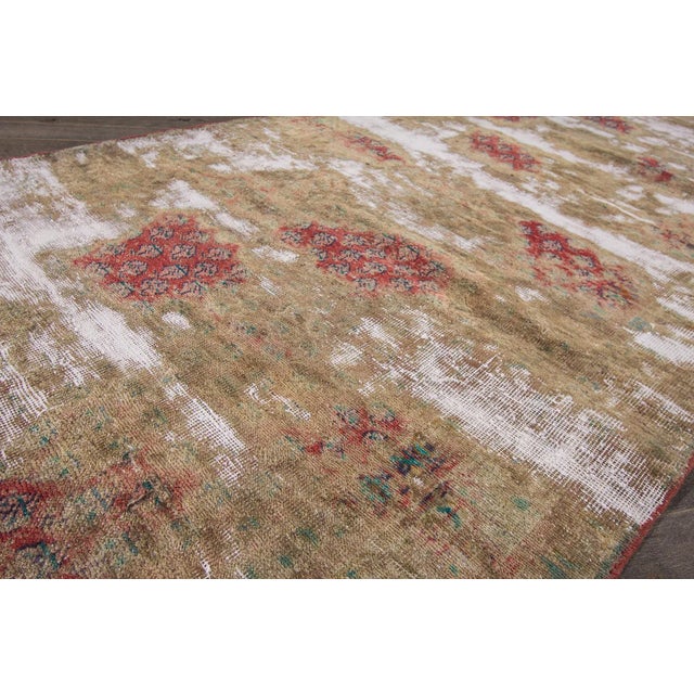 Mid 20th Century Vintage Distressed Tabriz Wool Runner Rug For Sale In New York - Image 6 of 8