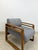 Mid 20th Century Vintage MCM Single Accent Chair Rounded Wood Arms Mid-Century Lounge For Sale - Image 5 of 9