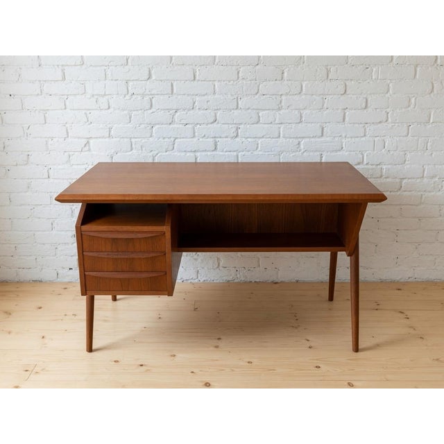 1960s Teak Desk by Gunnar Nielsen for Tibergaard, 1960s For Sale - Image 5 of 11