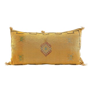 Moroccan Sabra Cactus Silk Lumbar Pillow Cover For Sale