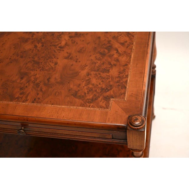 Brown Vintage Georgian Yew Wood Side Tables, 1950, Set of 2 For Sale - Image 8 of 11