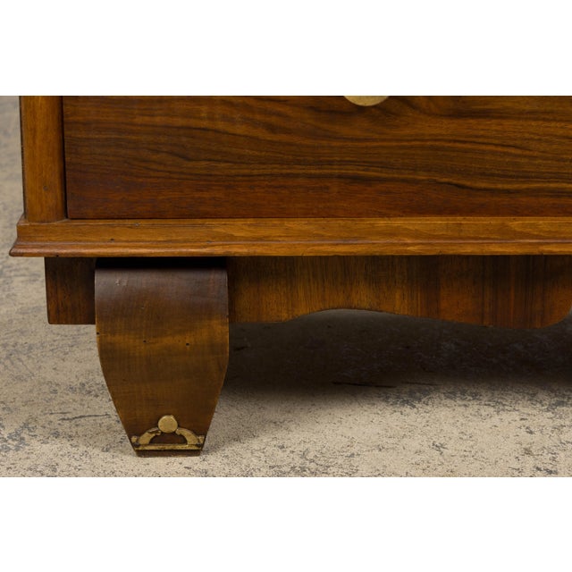 1930s 1930s French Art Deco Walnut Chest of Drawers For Sale - Image 5 of 18