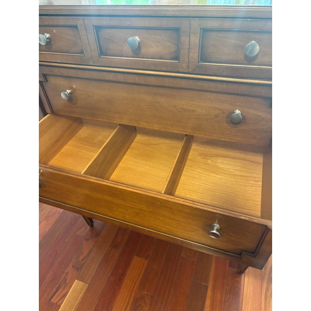 Chestnut 1960s Drexel Palazzo Chest of Drawers For Sale - Image 8 of 12