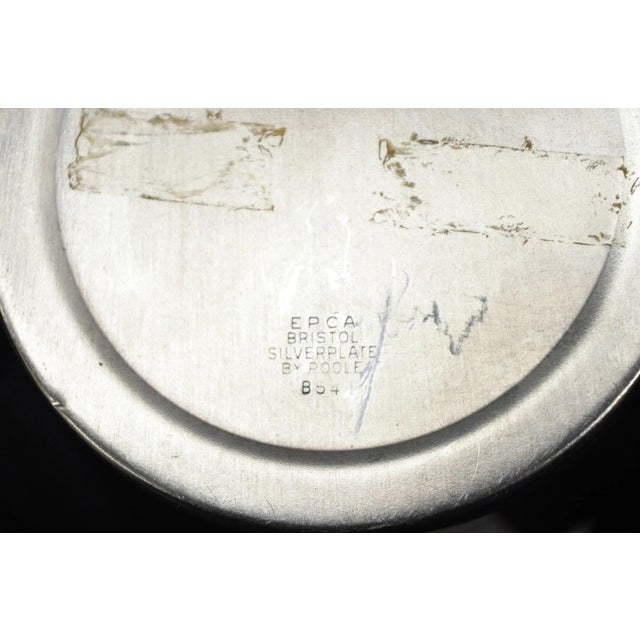 Silver Vintage Bristol Silverplate by Poole B54 Silver Plated Bulbous Water Pitcher For Sale - Image 8 of 9