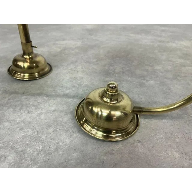 Large Art Deco Brass Wall Lamp, 1930s For Sale - Image 6 of 10