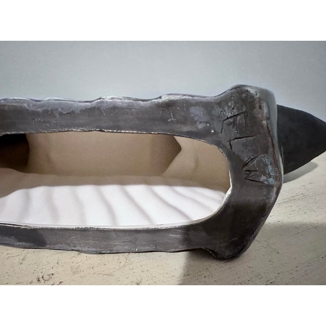 Mid-Century Ceramic Abstract Fish Sculpture For Sale - Image 9 of 9