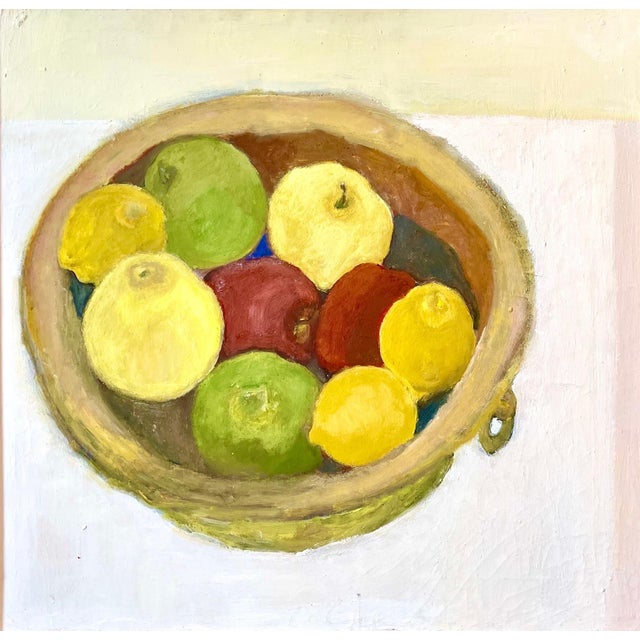 Betsy Podlach (American, born 1964.) Still life with Fruit, a Bowl of Apples Framed 25 X 26 24 X 25 inches Betsy Podlach...