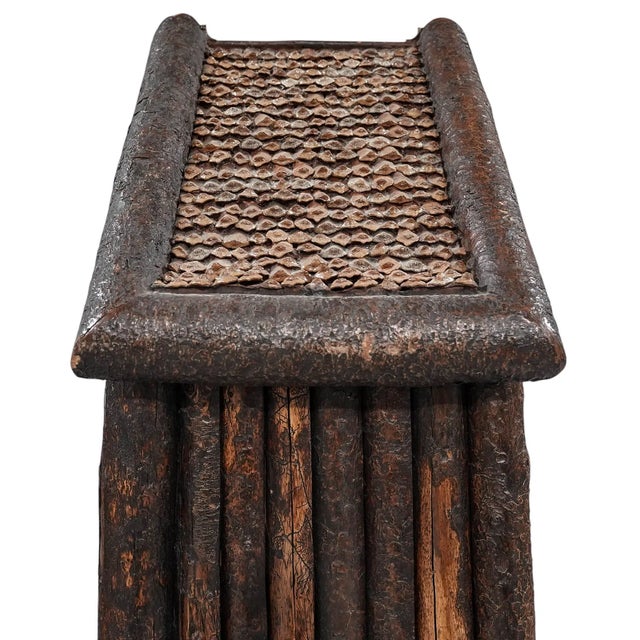 Rare Native Usa Tall Vintage Log Cabinet Grandfather Clock. ( Great for Aspin ) For Sale - Image 9 of 11