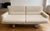 Saporiti Italia 3-seater designer sofa. Chromed metal legs and white looped sling seat. Seat height 37cm. Seat depth with...