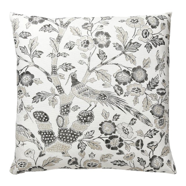 The House of Scalamandré Anissa Print Pillow, Truffle For Sale