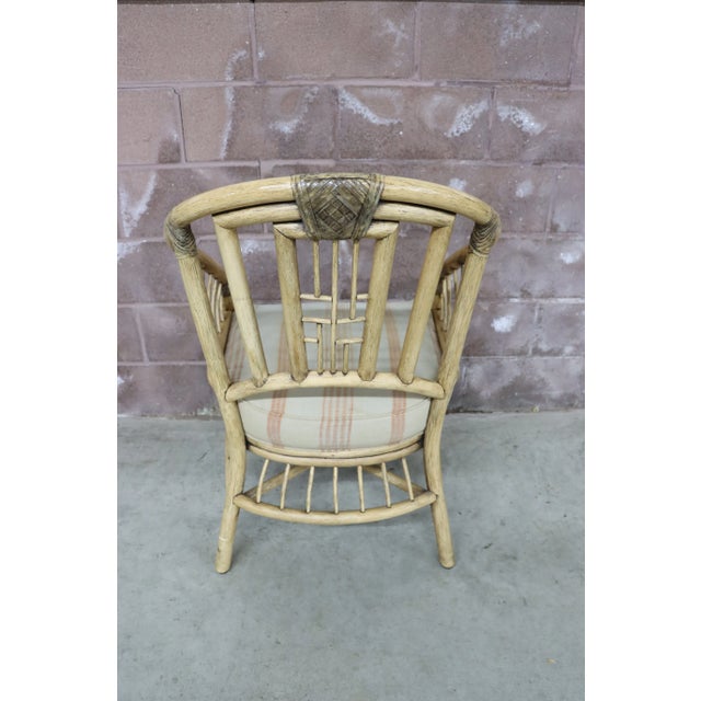 J. Williams Bamboo Mid Century Style Armchairs Set/4 For Sale - Image 10 of 12