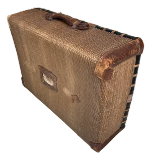 Antique Japanese Wicker Travel Basket, 1890s