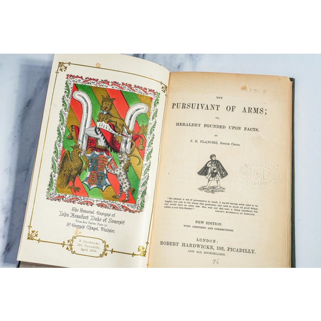 The Pursuivant of Arms English Heraldry Coat of Arms Reference Armorial Antique Victorian Book For Sale - Image 4 of 11