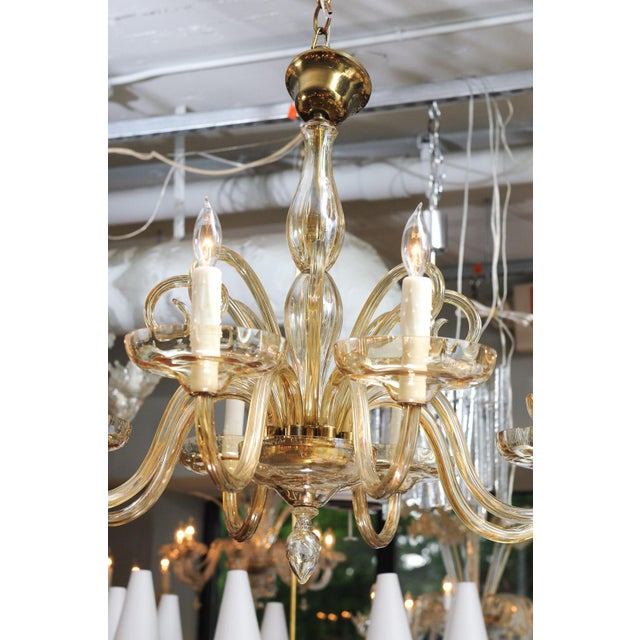 1960s Stunning 8-Light Venetian Glass Chandelier, Italy For Sale - Image 13 of 14