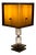Large Space Age Geometric Table Lamp in Amber and Smoked Acrylic Glass, Italy, 1970s For Sale