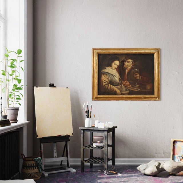 Figurative Composition, 18th Century, Oil Painting on Canvas, Framed For Sale - Image 12 of 16