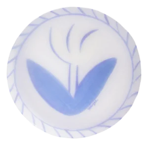 Kosta Boda Blue Tulip Glass Plate by Ulrica Hydman Vallien