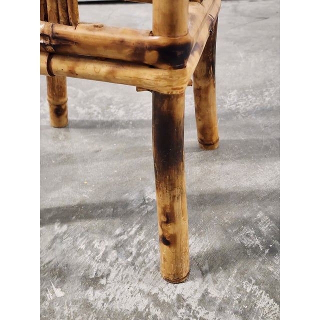 Vintage Mid-Century Bamboo Tortoise Shell Plant Stand For Sale - Image 9 of 9