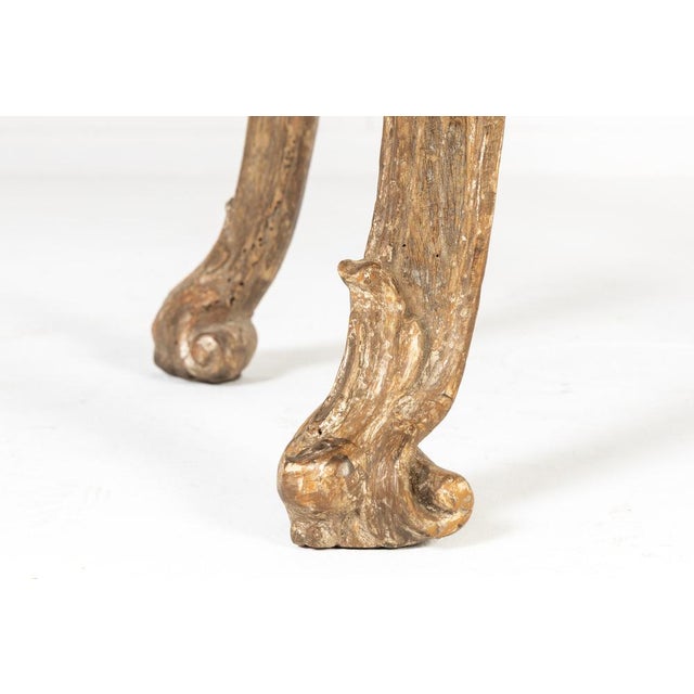 Brown Small 18th Century Italian Silver Gilt Console Table For Sale - Image 8 of 12