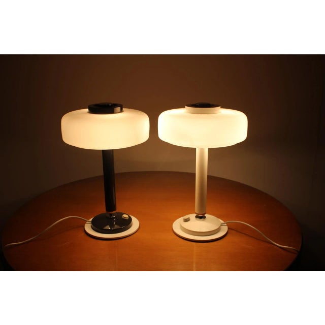 Black and White Table Lamps from Napako, 1960s, Set of 2 For Sale - Image 12 of 13