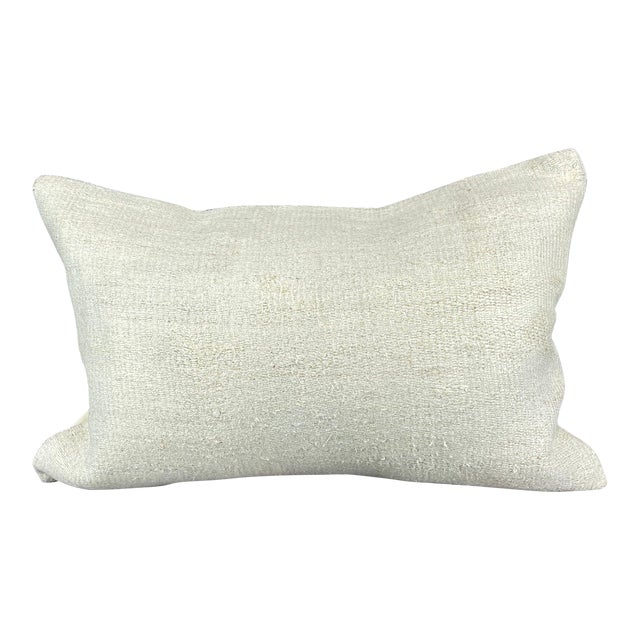 16 x 24 Hemp Pillow Turkish Cushion Natural White Pillow Cushion Cover For Sale